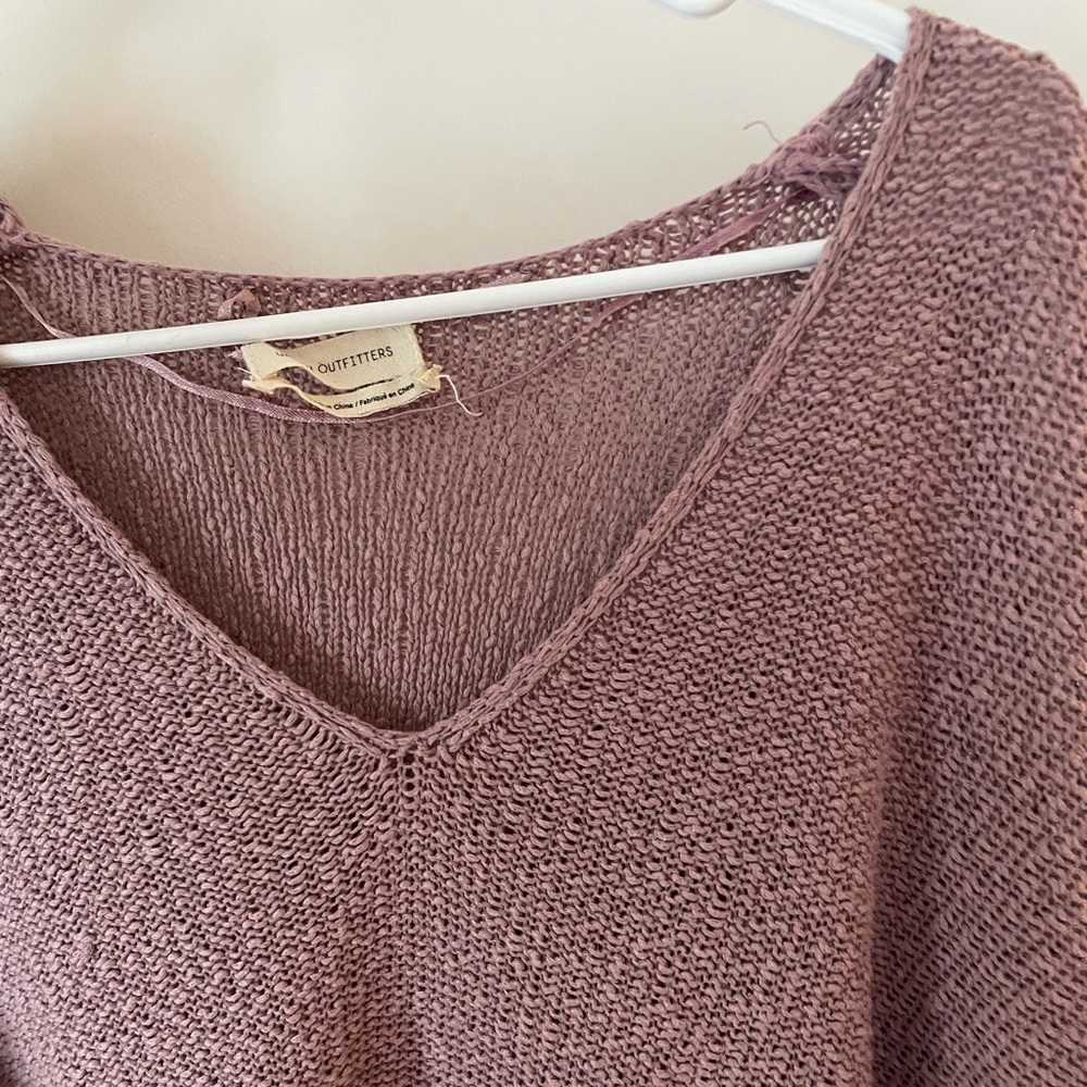 Purple knit Urban Outfitters slouchy sweater